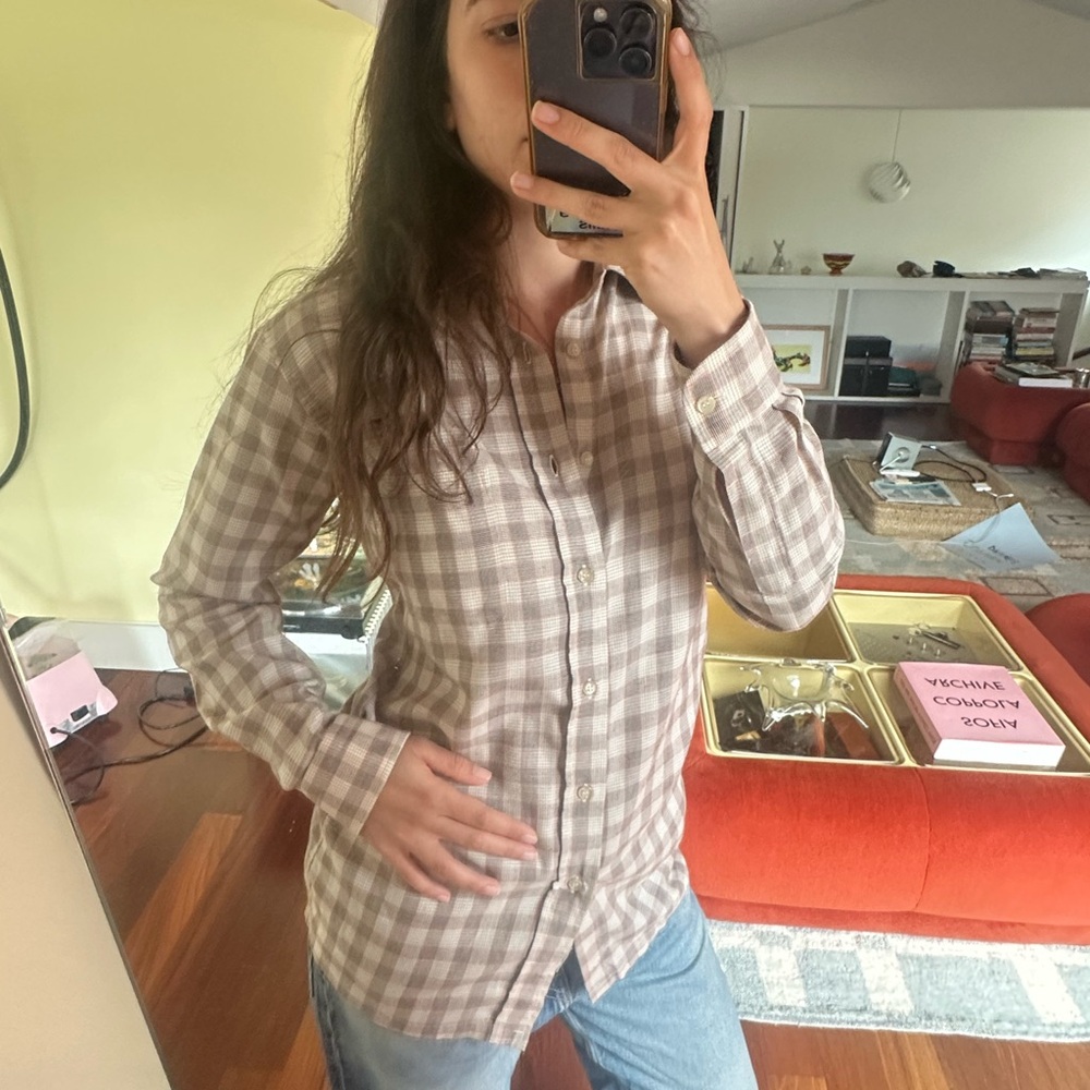 Dior Checkered Shirt in Brown and Cream